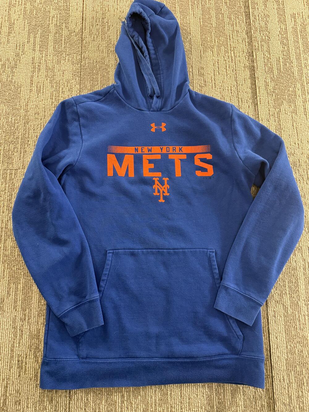 New York Mets Hoodie Pullover Mens Small Blue MLB Baseball Under Armour ColdGear